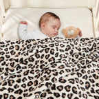 Yurhap Leopard Print Baby Blanket Fleece Baby Blankets - Image 3