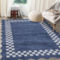 GarveeHome Scalloped Washable Rug 9x12 Neutral Area Rug by GarveeHome