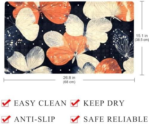 Shower Mat Non Slip, Butterflies Anti Slip Bath Mat - Image 4