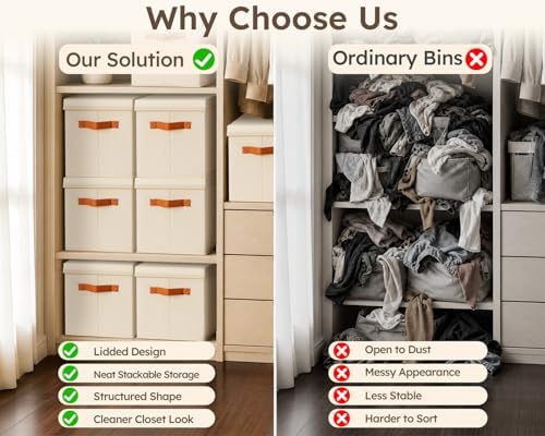 Homsorout Storage Bins with Lids - Image 4