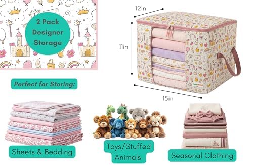 Chaos Cleared Kids Storage Bags – 100% Cotton Canvas Toy & Clothes Organizer - Image 2