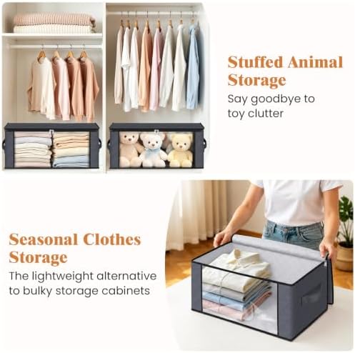 Fab totes 35L Closet Organizers, Foldable Under Bed Storage Containers - Image 4