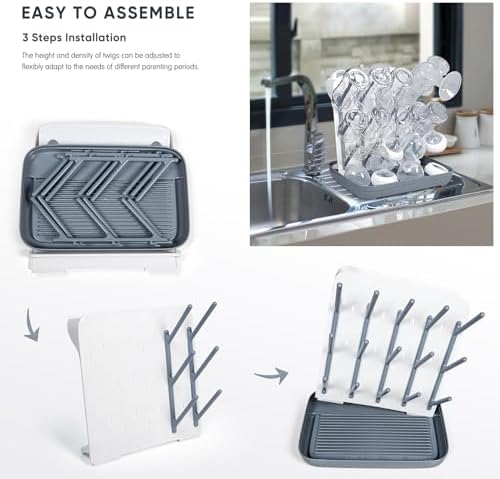 Termichy Baby Bottle Drying Rack：Large Vertical Space Saver Countertop - Image 7