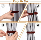 Ptwola 2 Pack Braided Curtain Tiebacks Boho Elegant Rustic Curtain Holdbacks - Image 4