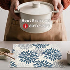 Artoid Mode Floral Vinyl Plistic Placemats Set of 6, Washable Heat Resistant - Image 3