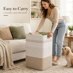 Laundry Hamper, Cotton Rope Laundry Basket - Image 5