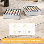 Joyoldelf Sock Drawer Organizer Underwear Organizer, 24 Cell Collapsible Closet - Image 4