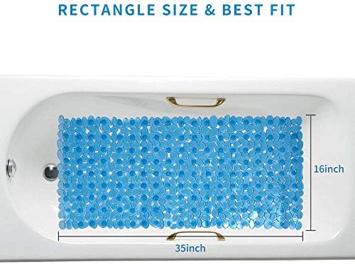 Pebble Shower Mat Non Slip Tub Mat 35"X16" - Image 2