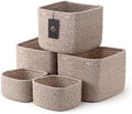 5-Pack Storage Cubes Woven Rope Baskets, 2 Sizes Organizer Bins by Unknown