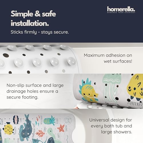 homerella Bathtub Mat Non Slip Kids 40x16 Baby Bath Mat Non Slip Anti Mold - Image 4