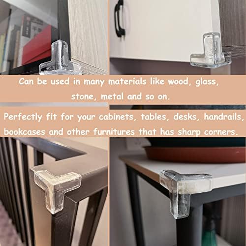 saicheek 4Pcs Large Silicone Corner Protector Baby Proofing, Table Corner - Image 5