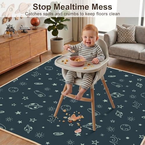 Basumee Splat Mat for Under High Chair, Waterproof & Mess-Proof Floor Mat - Image 5