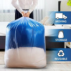 5 Pack 36'' x 50'' Extra Large Clear Plastic Storage Bags - Image 4