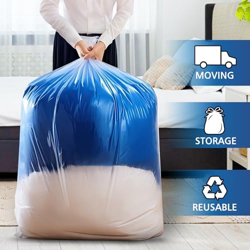 5 Pack 40” x 58” Extra Large Clear Plastic Storage Bags - Image 4