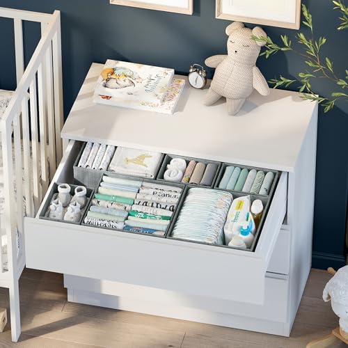 Drawer Organizer Clothes Set of 12 Grey - Image 4