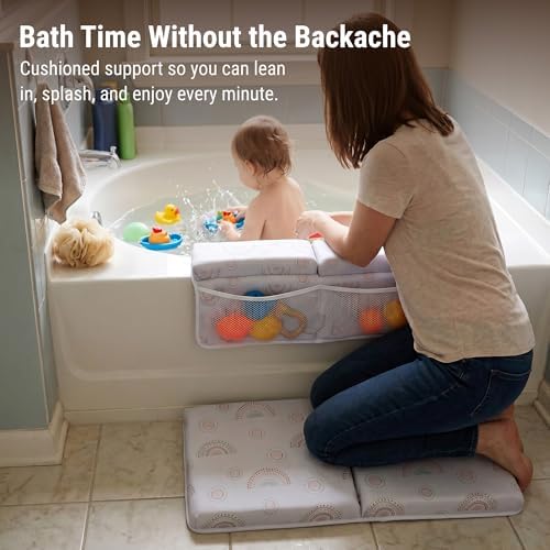 Wildkin Bath Kneeler & Elbow Rest Pad, Dual-Layer Foam, 4 Suction Cups - Image 2