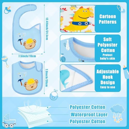 Cotton Waterproof Baby Bibs - Image 2