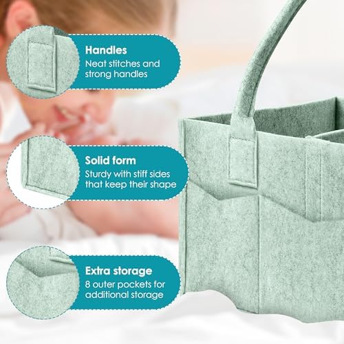 Cute Castle 2 Pack Diaper Caddy Organizer - Image 7
