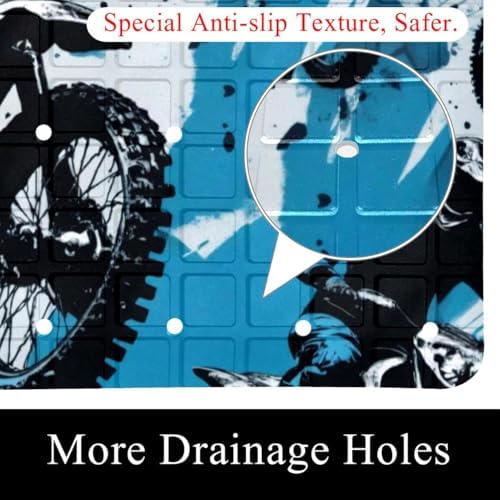 Shower Mat Non Slip, Motorcycles Anti Slip Bath Mat - Image 2
