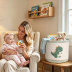 Cute Nursery Bin, Baby Toy Organizer, Storage Basket - Image 3