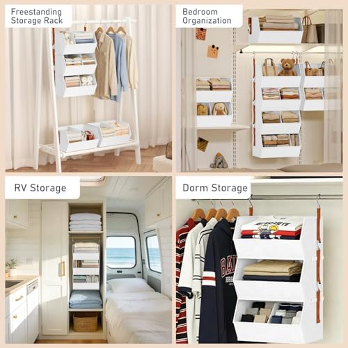 Hanging Closet Organizer Extra Large, Clothes Hanging Shelves - Image 7