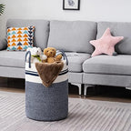 YOUDENOVA Cotton Rope Laundry Hamper Basket, 72L Blanket Basket - Image 6