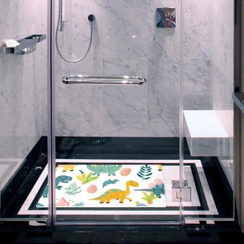 Shower Mat Non Slip, Cartoon Dinosaurs Anti Slip Bath Mat - Image 6