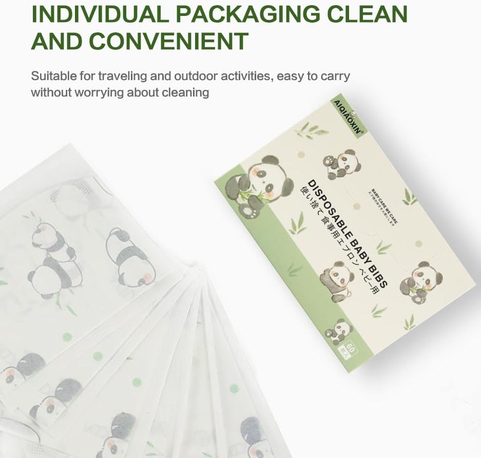 30/60pcs Baby Disposable Bibs-Individually Packaged, Leak Proof and Convenient - Image 6