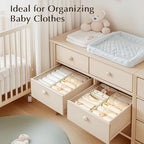 DIMJ Drawer Organizers Clothes, Fabric Closet Organizers and Storage, Shallow - Image 3