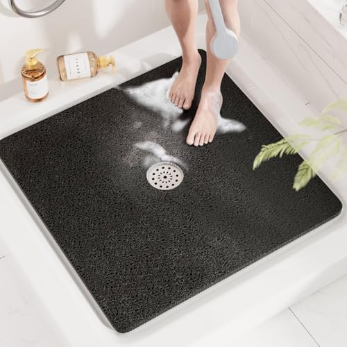 HITSLAM Square Shower Mat, 32 x 32 Inch Non Slip Bath Mat by HITSLAM