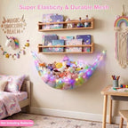 Stuffed Animals Hammock with LED Light Toy Net Room Decor Corner Storage - Image 4