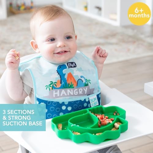 Bumkins Toddler and Baby Suction Plate, Silicone Divided Grip Dish, Babies and - Image 2