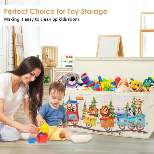 decalsweet Large Toy Box Collapsible Chest Organizer - Image 6