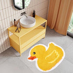 FYSUIMU Yellow Duck Bath Rug Cute Rubber Duck Shaped Tuft Bath Mat Non Slip - Image 6