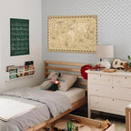 Wheatwin World Map Wall Art Banner - Image 4