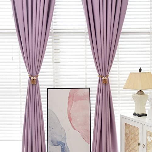 NICEEC 2 Pack Wooden Ball Magnetic Curtain Tiebacks Boho Home Decor Drape Tie - Image 5