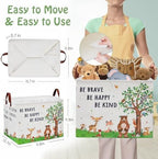 Woodland Nursery Decor Baby Shower Basket, Bear Baby Laundry Basket, Jungle - Image 3