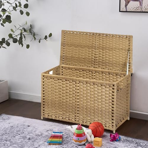 Wicker Storage Trunk, Large Storage Basket - Image 2
