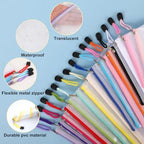 EOOUT 64pcs Mesh Zipper Pouch Bags, 8 Sizes Plastic Bags, 15 Colors - Image 4