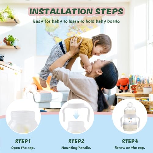 Baby Bottle Handles Compatible for Mam Bottles, Feeding Bottles Holder - Image 5