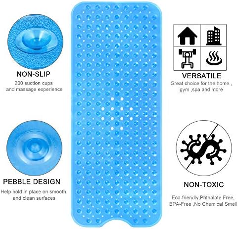 YINENN Bath and Shower Safety Mats 40x16 inch, Non Slip - Image 6