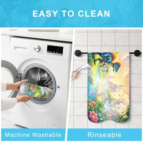 Bath Mat for Tub Non Slip Kids Bathtub Mat 40x16 Baby Bath Mat, Velociraptor - Image 4