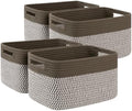 4 Pack Storage Baskets for Organizing, Woven Baskets for Shelves by SIXDOVE