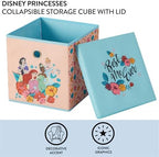 Idea Nuova Disney Princess Collapsible Fabric Storage Cube, 10” Organizer Bin - Image 2