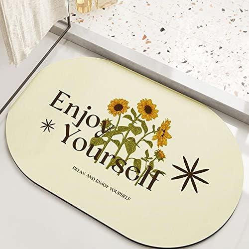 UKELER Sunflower Bath Mat 31.5''×19.6'' Rubber Backed Bathroom Rug Non Slip - Image 3