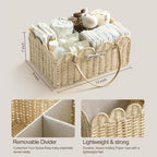 HBlife Baby Diaper Caddy, Paper Rope Storage Baskets Nursery Bin - Image 5