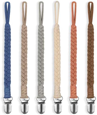 POKIPAW Pacifier Clip for Boys and Girls, 6 Pack Baby Pacifier Holder Leash by Pokipaw