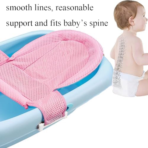 Adjustable Baby Bath Support Mesh Sling Non-Slip Infant Bathtub Shower Net - Image 3