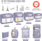 Veken 10 Set Packing Cubes for Travel Essentials, Suitcase Organizer Bags in 4 - Image 2