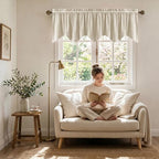 StangH Beige Window Valance Curtains 52x18 Inch, 1 Panel - Image 3